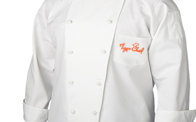 ChefsCloset Personalized White Embroidered Chef Coat Customized Chef Jacket Medium 